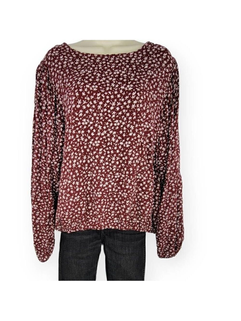 Thereabouts  Floral Pring Big Girl balloon sleeve Top Size 3XL 22.5